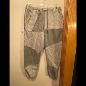 Super Cute and Comfy Grey Colorblock Sweatpants